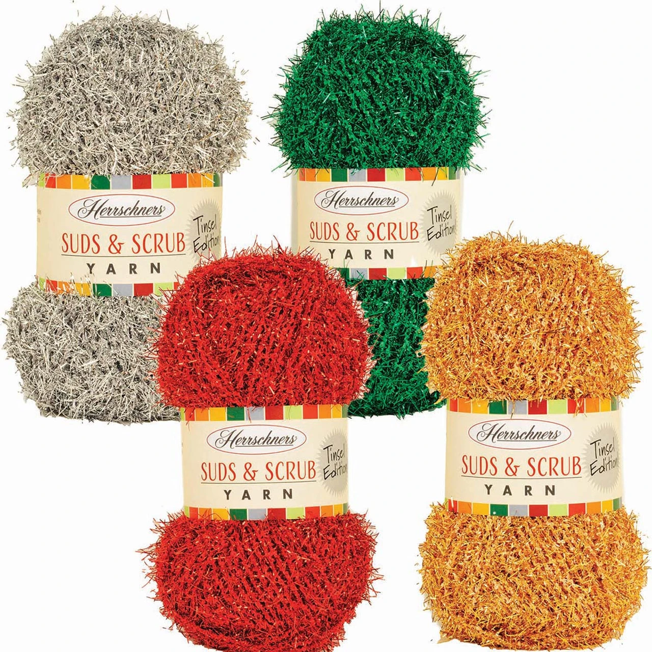 Herrschners Suds 'n' Scrub Tinsel Edition Palette Yarn Pack 1 Herrschners Suds 'n' Scrub Tinsel Edition Palette Yarn Pack