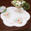 Nob Hill Easter Basket Table Topper Stamped Cross-Stitch Kit