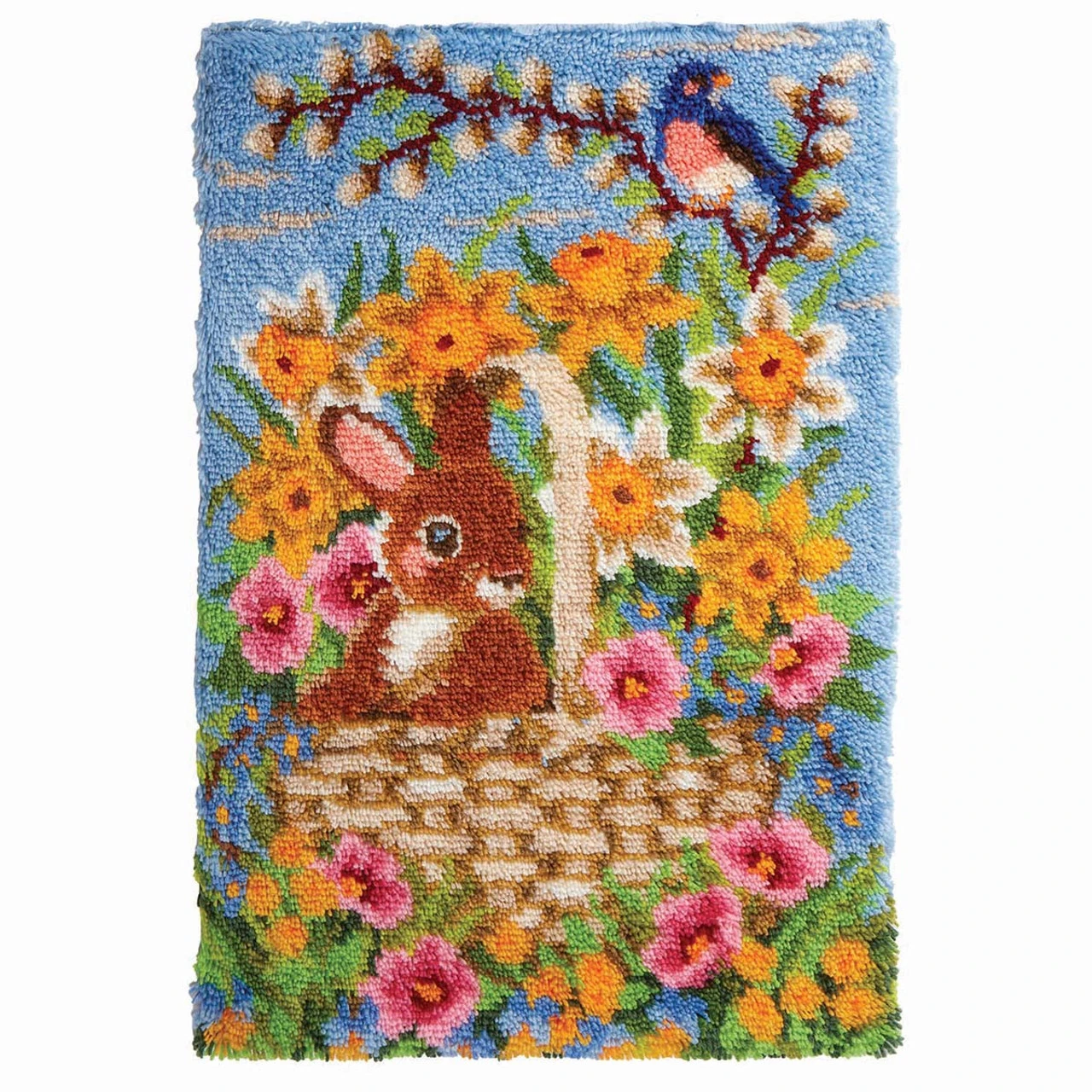 Herrschners Bunny & Blooms Latch Hook Kit 1 Herrschners Bunny & Blooms Latch Hook Kit