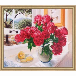Diamond Dotz Roses By The Window Diamond Painting