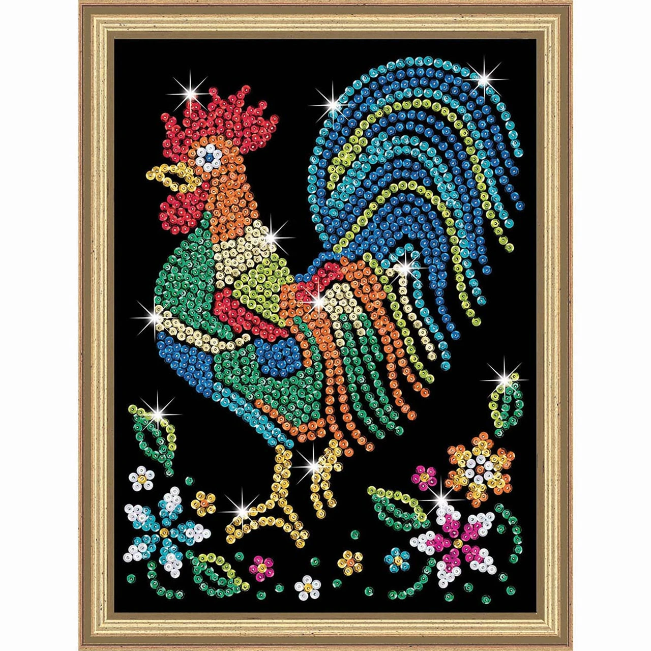 KSG Crafts Cosmo Cockerel Sequin Kit 1 KSG Crafts Cosmo Cockerel Sequin Kit