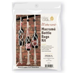 Solid Oak Bottle Bags Kit Macrame -Craft Haven Sales 042633 3 86410.1684851229