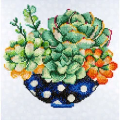 Diamond Art Succulent Bowl Diamond Painting