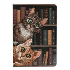 Crystal Art Cats In The Library Notebook Diamond Painting