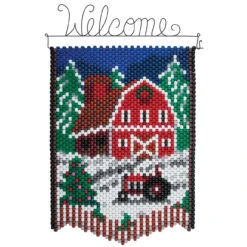 Herrschners Winter Country Barn Pony Bead Kit