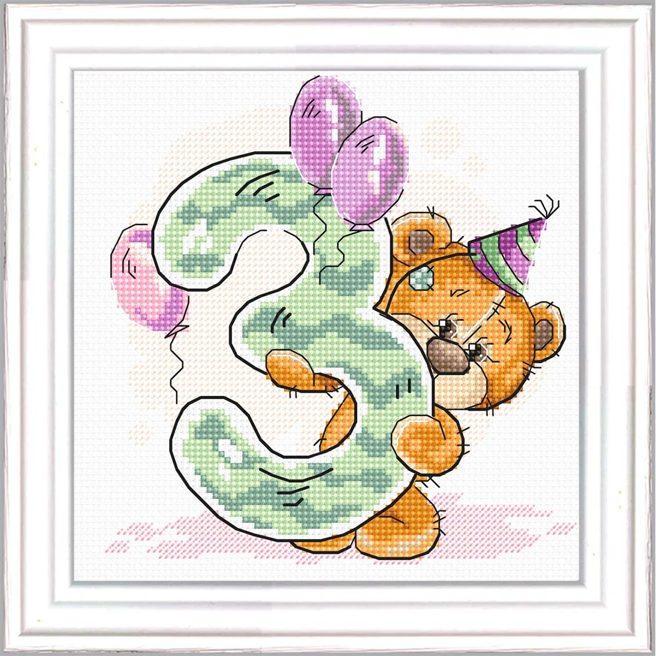 Luca-S The Number 3 Counted Cross-Stitch Kit 1 Luca-S The Number 3 Counted Cross-Stitch Kit