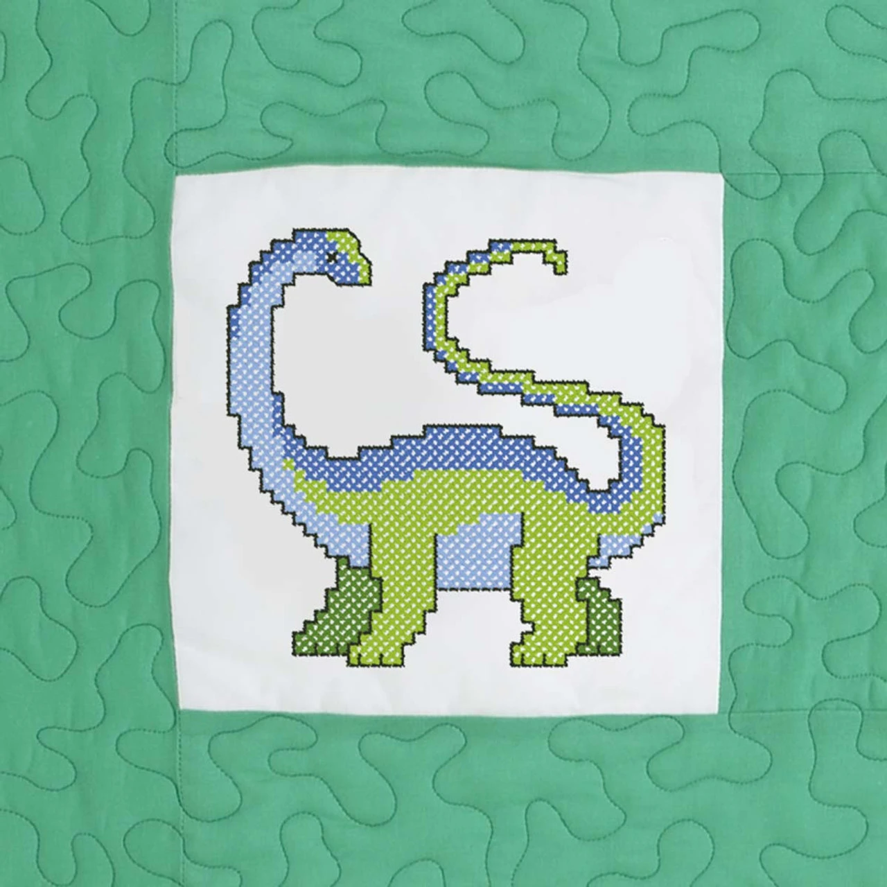 Herrschners Jurassic Kid's Quilt Blocks Stamped Cross-Stitch 2 Herrschners Jurassic Kid's Quilt Blocks Stamped Cross-Stitch - Image 2