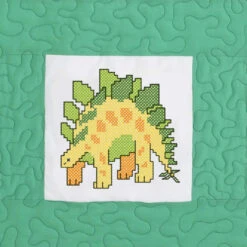 Herrschners Jurassic Kid's Quilt Blocks Stamped Cross-Stitch 7 Herrschners Jurassic Kid's Quilt Blocks Stamped Cross-Stitch -Craft Haven Sales 050486 4 34512.1693400822