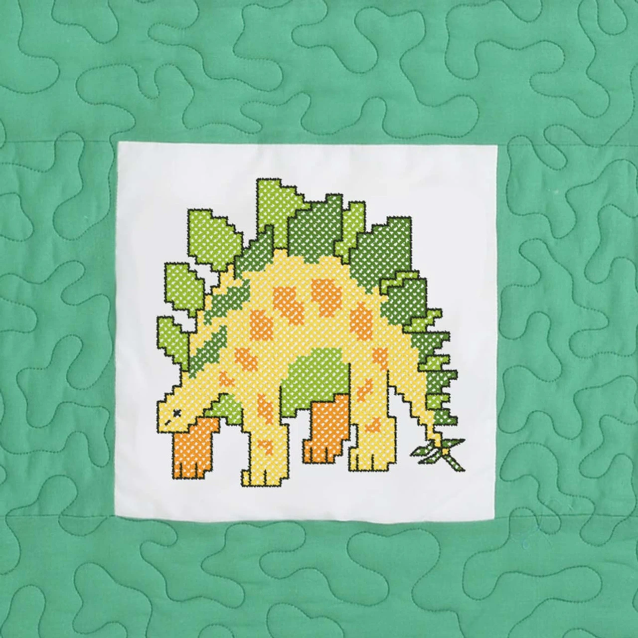 Herrschners Jurassic Kid's Quilt Blocks Stamped Cross-Stitch 4 Herrschners Jurassic Kid's Quilt Blocks Stamped Cross-Stitch - Image 4