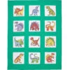 Herrschners Jurassic Kid's Quilt Blocks Stamped Cross-Stitch