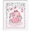 Baby By Herrschners Lovable Ellie Baby Quilt Top Stamped Cross-Stitch Kit