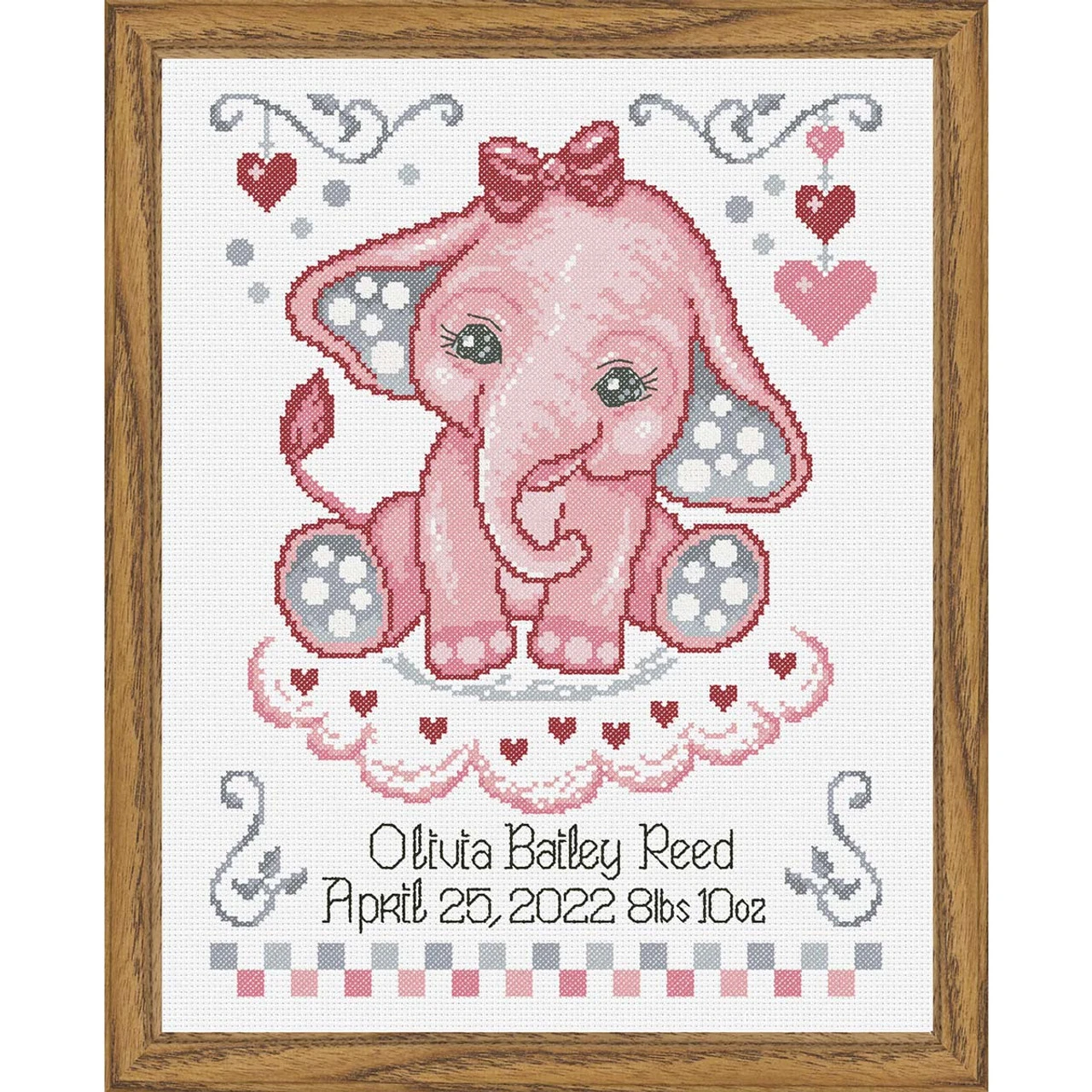 Baby By Herrschners Lovable Ellie Birth Record Counted Cross-Stitch Kit 1 Baby By Herrschners Lovable Ellie Birth Record Counted Cross-Stitch Kit
