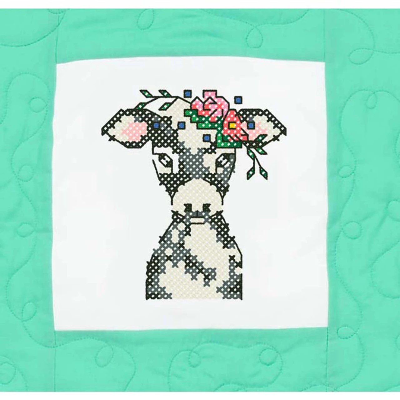 Herrschners Flower Farm Animals Kid's Quilt Blocks Stamped Cross-Stitch 3 Herrschners Flower Farm Animals Kid's Quilt Blocks Stamped Cross-Stitch - Image 3