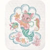 Herrschners MerKitten Baby Quilt Stamped Cross-Stitch Kit