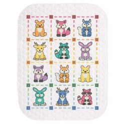 Baby By Herrschners Rainbow Forest Friends Quilt Stamped Cross-Stitch