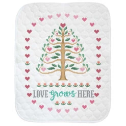 Baby By Herrschners Tree Of Life Quilt Stamped Cross-Stitch