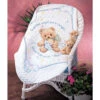 Dimensions Cuddly Bear Baby Quilt Stamped Cross-Stitch Kit