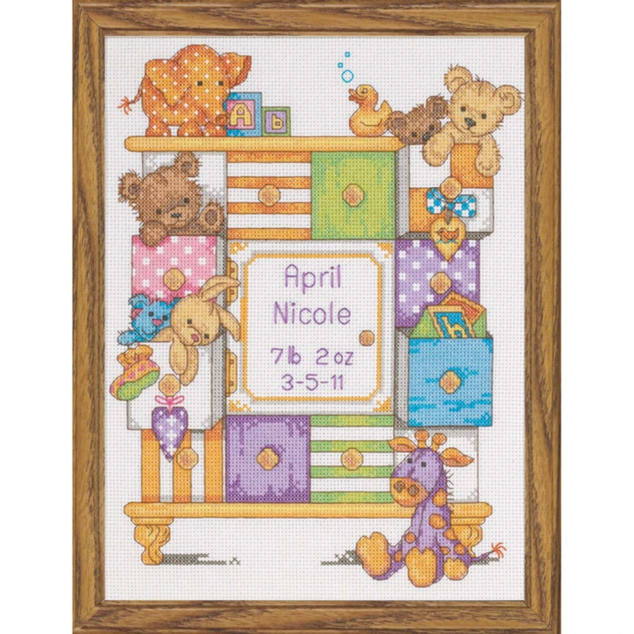 Dimensions Baby Drawers Birth Record Counted Cross-Stitch Kit 1 Dimensions Baby Drawers Birth Record Counted Cross-Stitch Kit