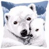 Vervaco Polar Bear Pillow Cover Needlepoint Kit