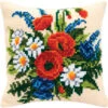 Vervaco Field Flowers Pillow Cover Needlepoint Kit
