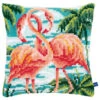 Vervaco Flamingos Pillow Cover Needlepoint Kit