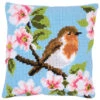 Vervaco Robin & Blossom Needlepoint Kit