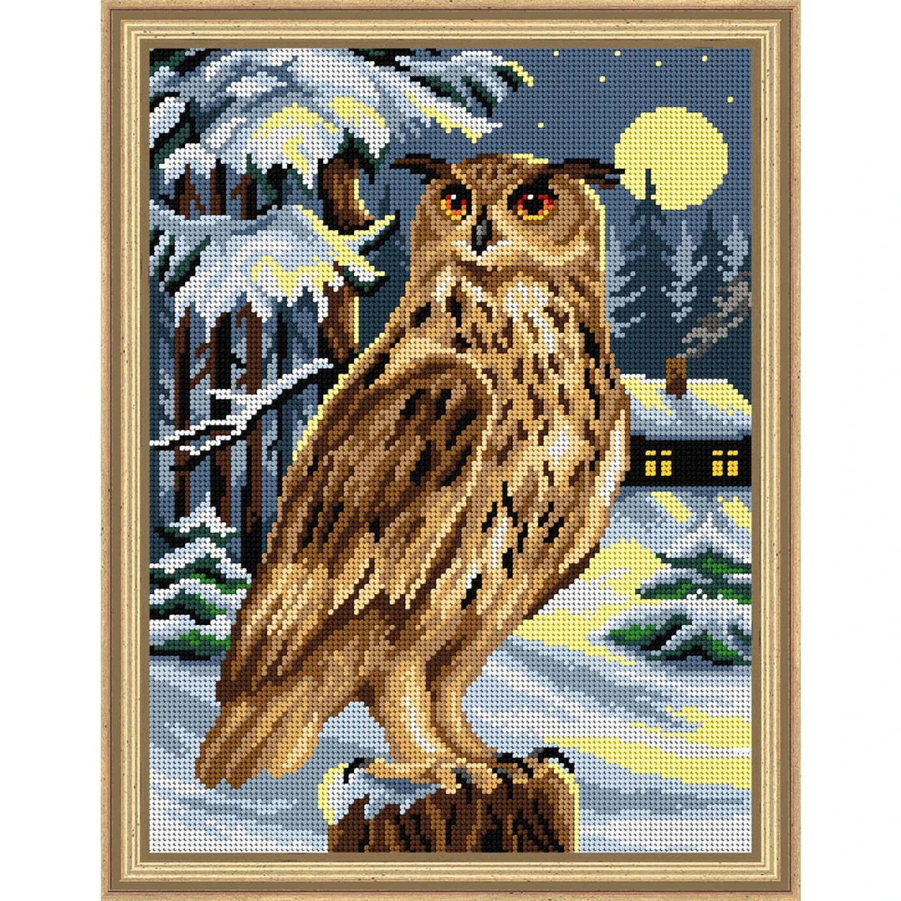 Orchidea Night Hunting Needlepoint Canvas 1 Orchidea Night Hunting Needlepoint Canvas