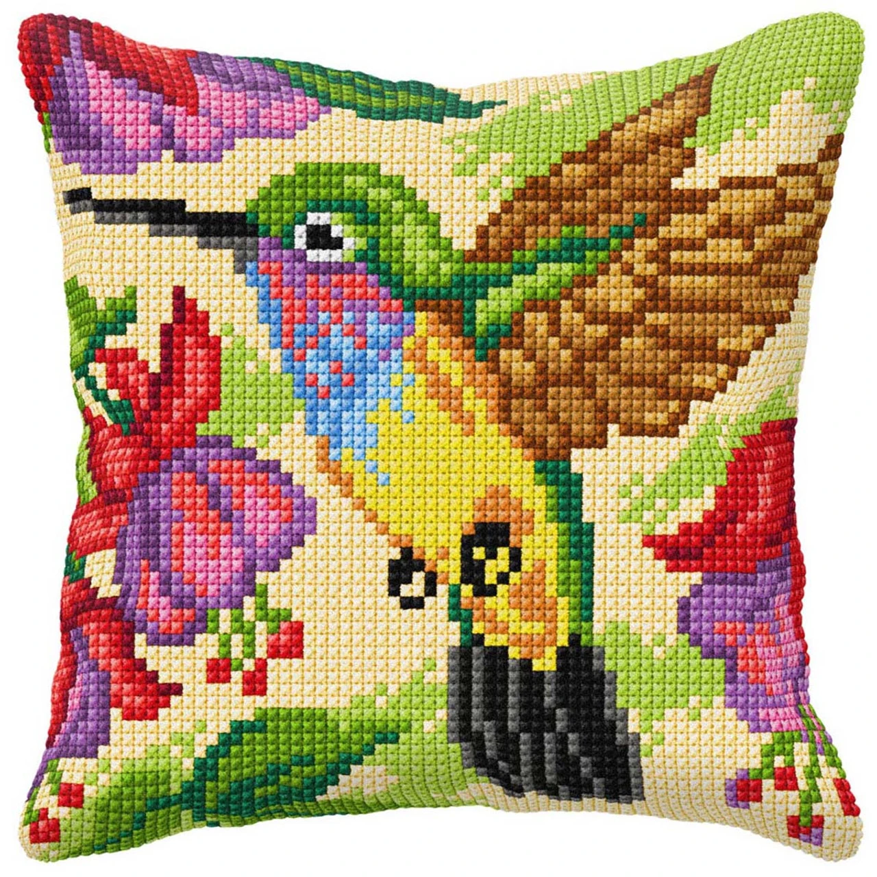 Orchidea Humming Bird Pillow Cover Needlepoint Kit 1 Orchidea Humming Bird Pillow Cover Needlepoint Kit
