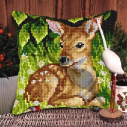 Orchidea Roe-deer Pillow Needlepoint Kit -Craft Haven Sales 069566 2 39545.1693403200