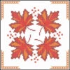 Herrschners Autumn Leaves Quilt Blocks Stamped Cross-Stitch
