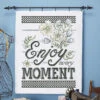 Herrschners Enjoy Every Moment Lap Quilt Top Stamped Cross-Stitch Kit