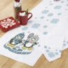 Herrschners Snowy Penguins Table Runner & Napkins Stamped Cross-Stitch