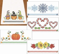 Herrschners Cooler Days Ahead Table Runner Collection Stamped Cross-Stitch