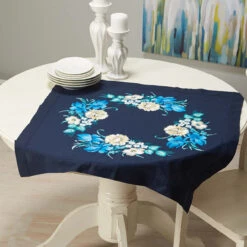 Herrschners Paradise Table Topper Stamped Embroidery Kit