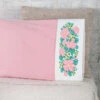 Herrschners Botanical Blooms Pillowcase Pair Stamped Cross-Stitch