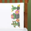 Herrschners Succulent & Floral Pillowcase Pair Stamped Cross-Stitch
