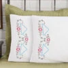 Herrschners Virginia Pillowcase Pair Stamped Embroidery
