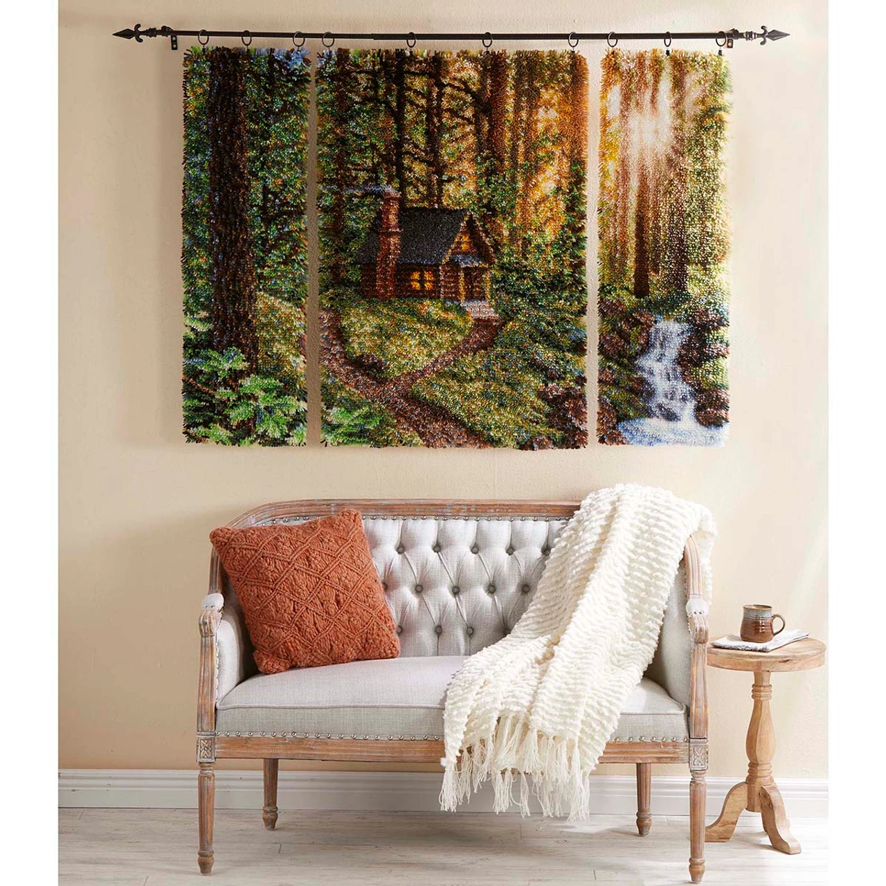 Herrschners Forest Dawn Triptych Latch Hook Kit 2 Herrschners Forest Dawn Triptych Latch Hook Kit - Image 2