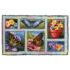 Herrschners Butterfly Floral Montage Latch Hook Kit