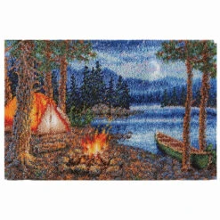 Herrschners Moonlight Campers Latch Hook Kit