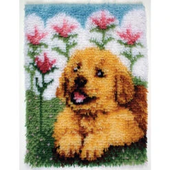 WonderArt Flower Pup Latch Hook Kit