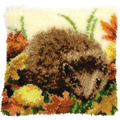 Vervaco Hedgehog Pillow Latch Hook Kit