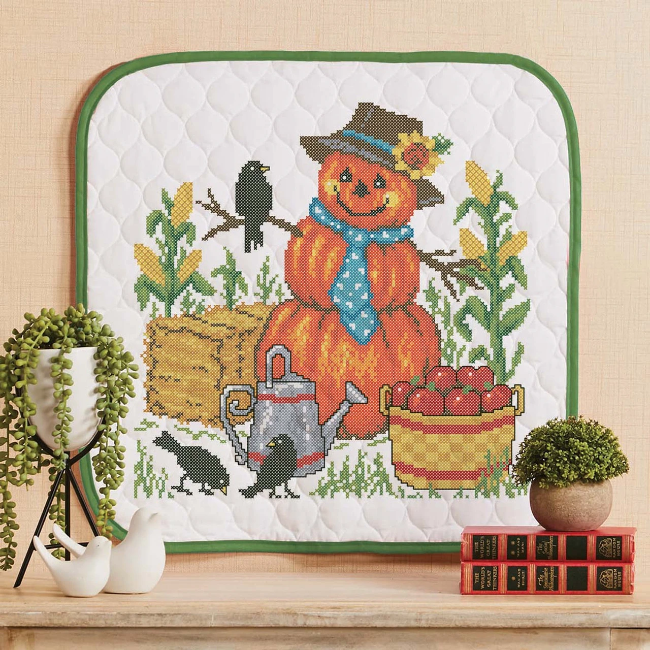 Herrschners Fall Friends Wall Hanging Stamped Cross-Stitch 1 Herrschners Fall Friends Wall Hanging Stamped Cross-Stitch