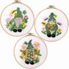 Craftways Green Gnome Hoop Set Stamped Embroidery