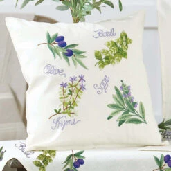 Nob Hill Herbs Pillow Cover Stamped Embroidery Kit