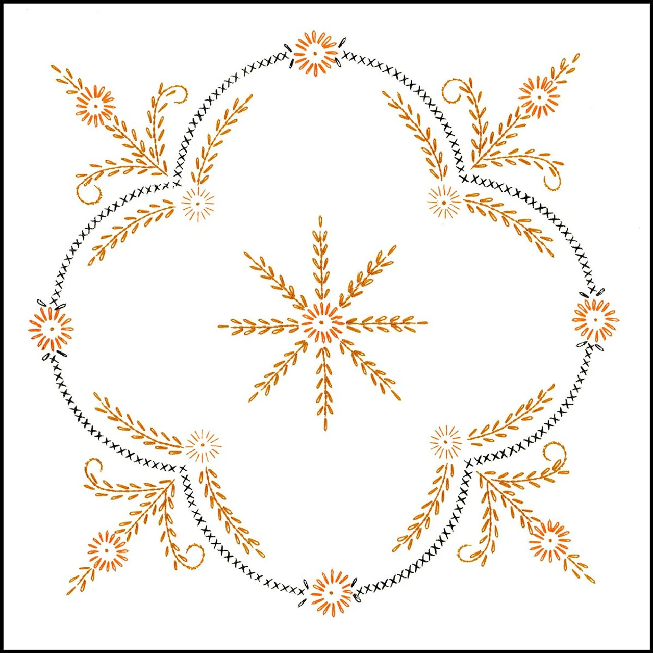 Herrschners Marian Pillow Cover Stamped Embroidery 2 Herrschners Marian Pillow Cover Stamped Embroidery - Image 2