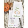 Herrschners Halloween Greetings Towel Pair Stamped Embroidery