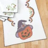 Herrschners Pumpkin Smiles Table Runner & Napkins Stamped Cross-Stitch