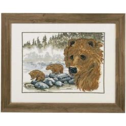 Permin The Brown Bear Counted Cross-Stitch Kit
