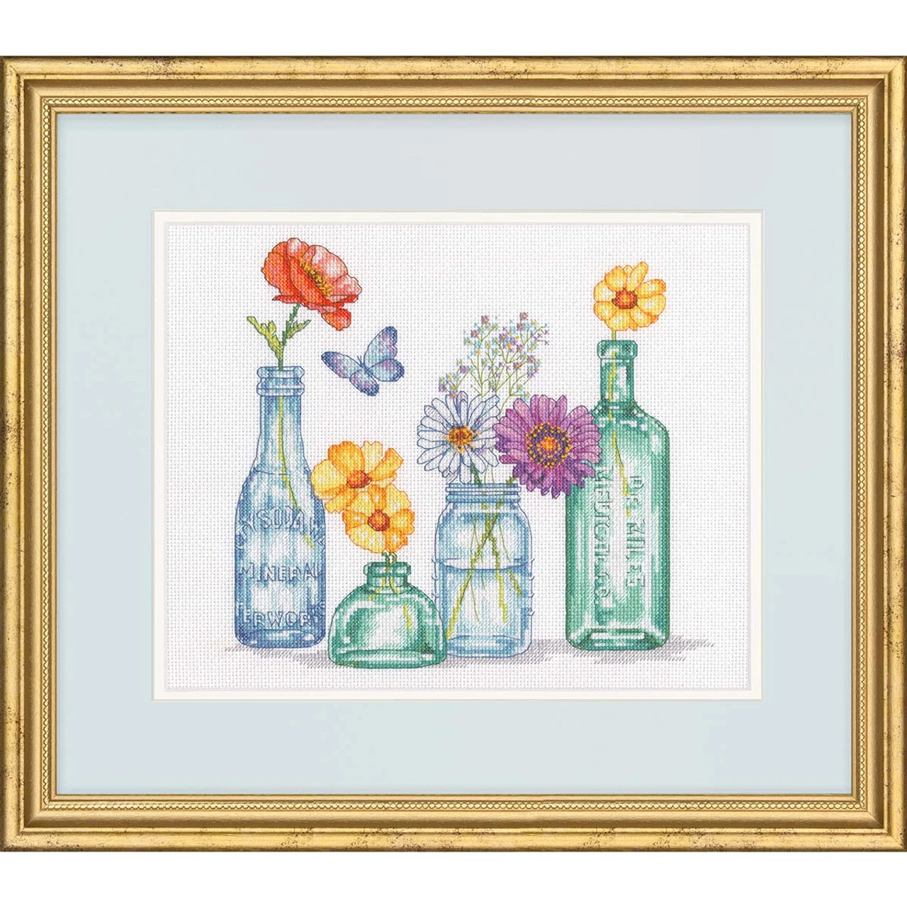 Dimensions Wildflower Jars Counted Cross-Stitch Kit 1 Dimensions Wildflower Jars Counted Cross-Stitch Kit